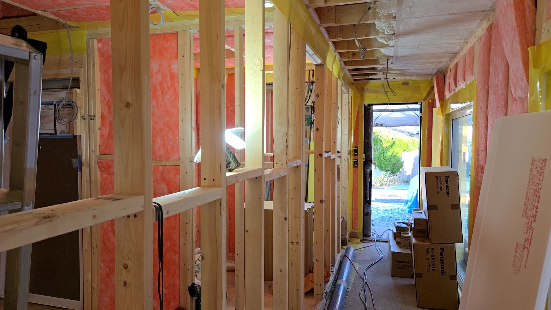 造作下地工事の様子です。