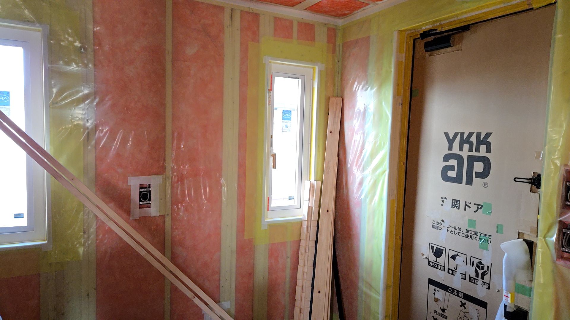 ガスの配管工事が行われる様子です。