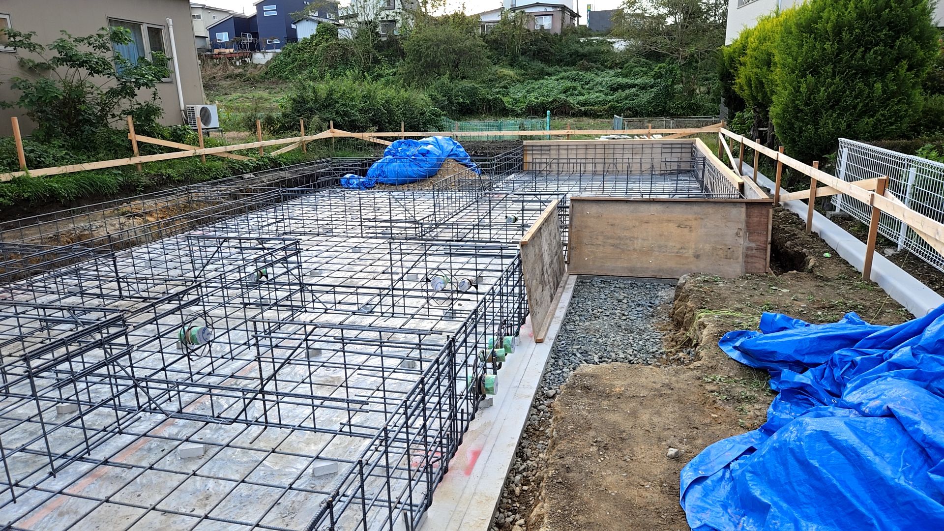 社内による配筋検査の様子です。検査に問題はありませんでした。